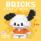 Disney & Sanrio Character Building Blocks Set - 108 Style Stitch & Hello Kitty Collection