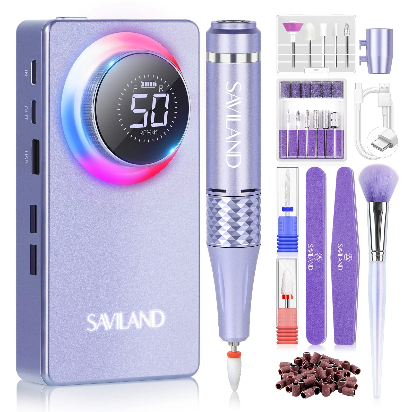 Professional 50000RPM Nail Drill – High-Speed Electric Nail File Kit with USB Charging