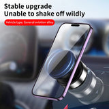 Car Magnetic Vacuum Adsorption Bracket – 360° Rotating Aluminum Alloy Phone Holder