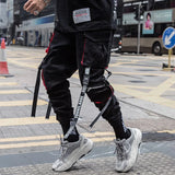 Men’s Hip Hop Pencil Pants with Elastic Waist – Comfortable Full-Length Ankle-Length Cotton Blend Casual Pants