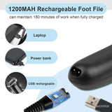 Electric Pedicure Foot File - Rechargeable Callus Remover for Heels