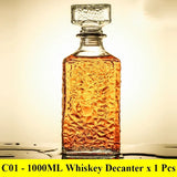 Decantador de whisky novedoso: botella de vidrio sin plomo para licor, whisky escocés y bourbon