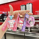 Sanrio Hello Kitty Keychain Set - Cute Kuromi & Cinnamoroll Keyrings for Girls