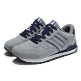 Men’s Breathable Patchwork Mesh Lace‑Up Sneakers – Lightweight Outdoor Running Shoes