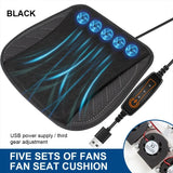 Universal Car Seat Cooler with USB Fan – 3-Speed Ventilated Cooling Cushion for Summer