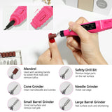 Electric Nail Drill Kit with Sanding Bands for Manicure & Pedicure – 20000 RPM Nail Art Tools