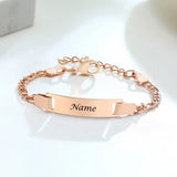 Customizable Stainless Steel Charm Bracelet - Personalized Name Bracelet for Men and Women