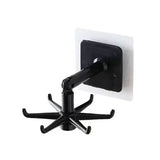 6-Claw Adhesive Hooks - Space-Saving Kitchen & Bathroom Organizer