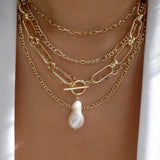 Collar vintage de varios estilos en color dorado nuevo para mujer, conjunto de collares con colgante de cristal multicapa de estilo bohemio y moderno, regalos de joyería