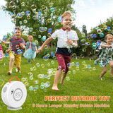 Rechargeable No-Spill Bubble Gun for Kids – Non-Toxic, Automatic Bubble Blower Toy