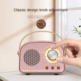 Portable Retro Bluetooth Speaker with Subwoofer, FM Radio & Hands-Free Calling