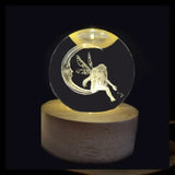 3D Crystal Galaxy Night Light - LED Planetary Lamp for Bedroom Decor