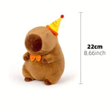 Capybara Family Plush Set - Mom & 4 Baby Stuffed Animals with Turtle Backpack