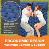 Inflatable TPU Nylon PVC Mattress with Built-in Pump – Durable & Portable Camping Mattress