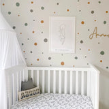 Modern Abstract Vinyl Wall Dot Stickers – Self-Adhesive Decorative Decals for Kids' Rooms & Nurseries