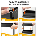 Under Sink Organizer – Double Sliding Storage Rack for Kitchen & Bathroom
