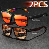 Gafas de sol unisex cuadradas vintage de moda: gafas antirreflejos UV400 para conducir y pescar