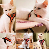 Adjustable Reflective Cat Harness with Leash – Soft, Safe & Comfortable Pet Walking Set