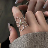 925 Sterling Silver Irregular Geometric Ring – Minimalist Jewelry for Women