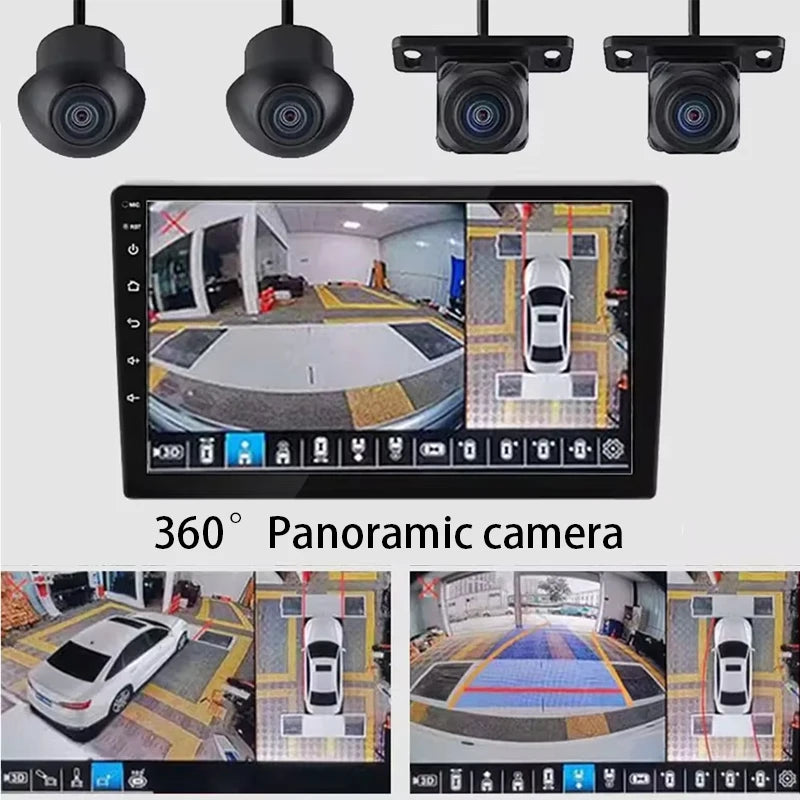 170° Wired Car Rearview Camera with 6M Video Cable and 360° System Support