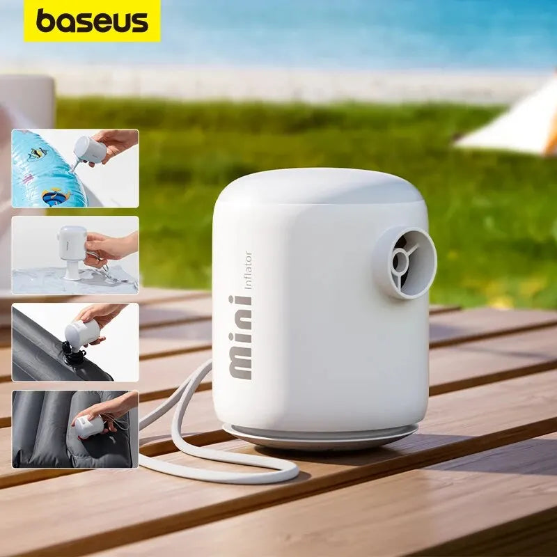 Mini Electric Air Pump | Portable Inflator & Deflator for Mattresses, Pools & Outdoor Use