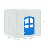 Large Building Block House Set - Doors, Windows & Roof Accessories for Creative Construction Play