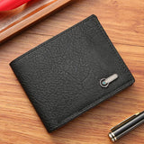 Slim Men’s Bifold Wallet – PU Leather Credit Card Holder & ID Organizer