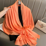 Elegant Silk Scarf – Luxury Solid Color Shawl & Pashmina for Women