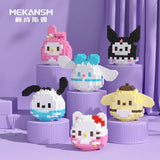 Disney Stitch & Sanrio Building Blocks Set - Cute Character Model Kit for Kids