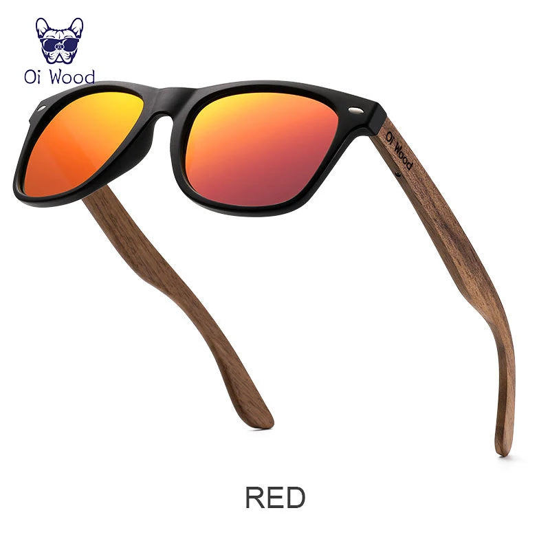 Natural Wooden Polarized Sunglasses for Men – Stylish UV Protection with TR90 Frames