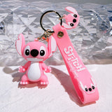 Lilo & Stitch Angel Stitch Keychain - Cute Anime Car Keyring & Gift