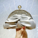 Luxury Floral Minaudière Chain Shoulder Bag for Women – Elegant Red Party Clutch for Weddings & Prom