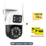 6K 12MP WiFi Outdoor Security Camera with 8X Zoom, Auto Tracking & Dual Screens
