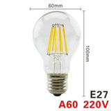 Vintage LED Edison Bulb – E14 & E27 | 2W-8W | 220V | Warm White Filament Light
