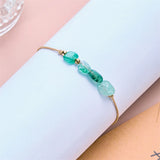 Adjustable Natural Stone Rope Chain Bracelet – Geometric Crystal Charm for Men & Women