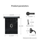 Metal Roller Car Trash Can – Auto Organizer with Phone Holder & Storage Bag