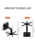 6-Claw Adhesive Hooks - Space-Saving Kitchen & Bathroom Organizer