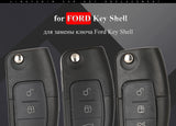 Durable 3-Button Ford Key Fob Shell Replacement with Uncut Blade