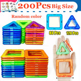 Magnetic Building Blocks Set - Big & Mini Size STEM Toys for Kids Ages 4-12