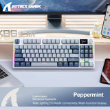 Hot-Swappable Mechanical Keyboard with Bluetooth, 2.4G Connectivity, Integrated Display, and PBT Keycaps