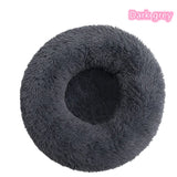 Plush Donut Cat Bed - Super Soft Washable Pet Nest (5 Sizes, 20 Colors)