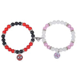 Pulsera para parejas con colgante de gato araña: pulsera magnética a juego para amantes de los gatos