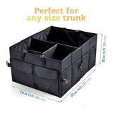 2000L Heavy-Duty Car Trunk Organizer - Collapsible Storage Box with Multiple Compartments