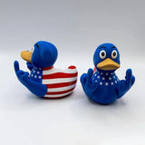 Middle Finger Rubber Duck - Funny Political Dashboard Decor with US Flag Design