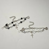 Pulseras de pareja de moda con cuentas de amor, corazón, estrella, hechas a mano, Y2K, abalorios de anime, pulsera de amistad Kawaii, joyería para pareja