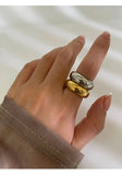 Peri'sBox Minimalist Wide Rings – Smooth Gold & Silver Plated Stainless Steel Stackable Fashion Rings for Men & Women