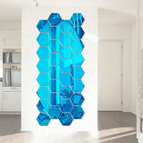 Pegatinas de pared con espejos hexagonales en 3D: decoración moderna para el hogar