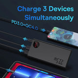 10000mAh Power Bank with 22.5W Fast Charging and LED Display