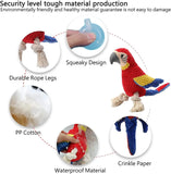 Indestructible Squeaky Parrot Dog Toy – Durable Plush Chew Toy for All Dog Sizes