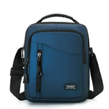 Men’s Oxford Shoulder Bag – Lightweight Crossbody Satchel with Zipper Closure